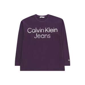 Calvin Klein Jeans Póló 'HERO'  pasztellila / sötétlila / fehér