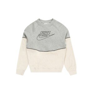 Nike Sportswear Tréning póló  ekrü / szürke melír / fekete