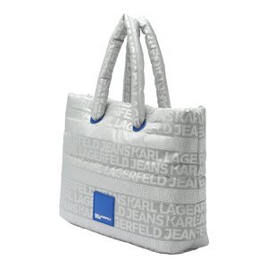 KARL LAGERFELD JEANS Shopper táska  kék / szürke / ezüst