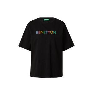UNITED COLORS OF BENETTON Póló  sárga / zöld / rózsaszín / fekete