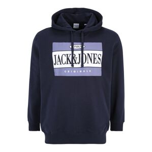 Jack & Jones Plus Tréning póló 'ARTHUR'  tengerészkék / világoslila / fehér