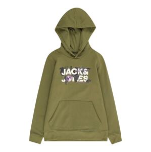 Jack & Jones Junior Tréning póló 'DUST'  olíva / lila / fekete / fehér