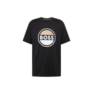 BOSS Black Póló 'Tessin 09'  világosbarna / fekete / fehér