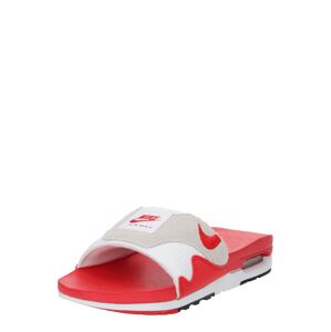 Nike Sportswear Papucs 'AIR MAX 1 SLIDE'  világosszürke / piros / fehér