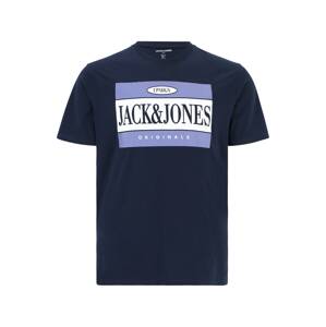 Jack & Jones Plus Póló 'ARTHUR'  tengerészkék / levendula / fehér
