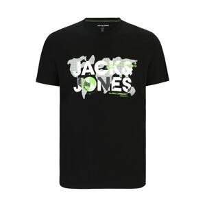 Jack & Jones Plus Póló 'DUST'  kiwi / fekete / fehér