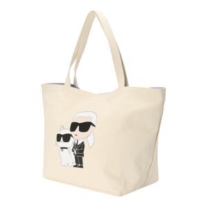 Karl Lagerfeld Shopper táska  fekete / piszkosfehér / gyapjúfehér