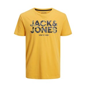 JACK & JONES Póló 'JAMES'  galambkék / aranysárga / kő / fekete
