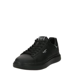 Pepe Jeans Rövid szárú sportcipők 'EATON'  fekete / ezüst