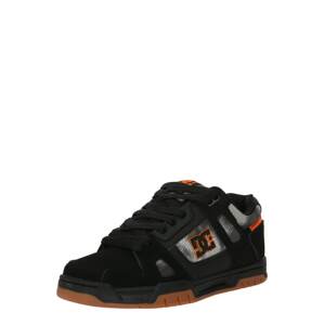 DC Shoes Rövid szárú sportcipők 'STAG'  fekete / ezüst