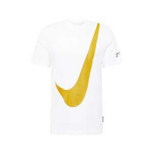 Nike Sportswear Póló  mustár / fekete / piszkosfehér