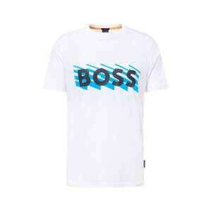 BOSS Orange Póló 'Rete'  kék / fehér