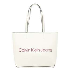 Calvin Klein Jeans Shopper táska  sötétlila / fehér