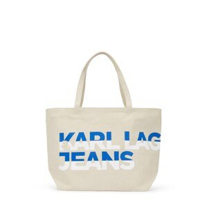 KARL LAGERFELD JEANS Shopper táska  bézs / kék / fehér