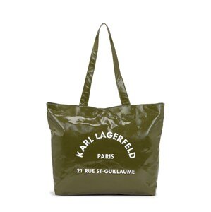 Karl Lagerfeld Shopper táska 'Rue St-Guillaume'  olíva / fehér