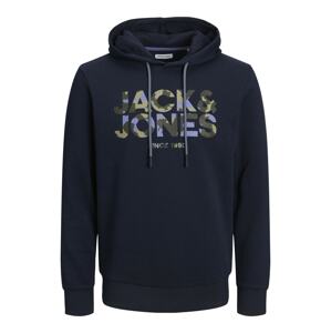Jack & Jones Plus Tréning póló 'JAMES'  tengerészkék / khaki / fenyő / orgona