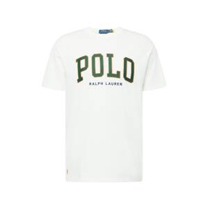 Polo Ralph Lauren Póló  barna / sötétzöld / fehér