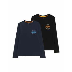 Jack & Jones Junior Póló 'MIKK'  tengerészkék / világoskék / narancs / fekete