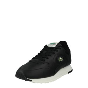 LACOSTE Rövid szárú sportcipők  sötétzöld / fekete / fehér
