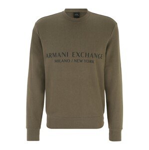 ARMANI EXCHANGE Tréning póló  khaki / fekete
