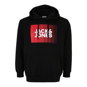Jack & Jones Plus Tréning póló 'CORP'  piros / fekete / fehér