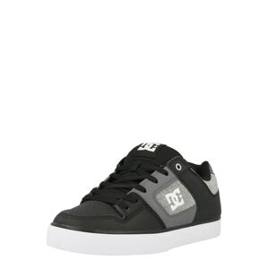 DC Shoes Rövid szárú sportcipők 'Pure'  szürke / fekete / fehér