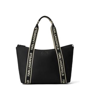 Karl Lagerfeld Shopper táska 'Rue St-Guillaume Metal'  bézs / fekete