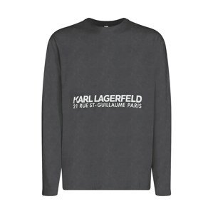 Karl Lagerfeld Póló 'Rue St-Guillaume'  fekete / fehér