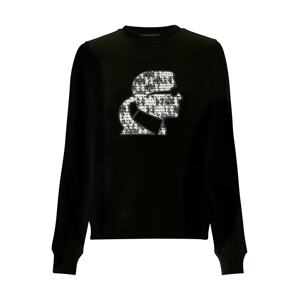 Karl Lagerfeld Tréning póló 'Boucle'  fekete / fehér