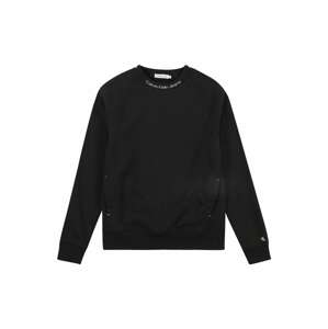Calvin Klein Jeans Sweatshirt 'INTARSIA'  fekete / fehér