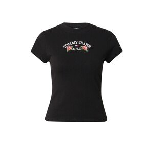 Tommy Jeans T-Shirt  olíva / piros / fekete / fehér