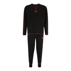 DIESEL Hosszú pizsama  piros / fekete