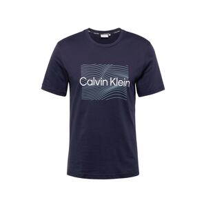 Calvin Klein Póló  tengerészkék / azúr / fehér