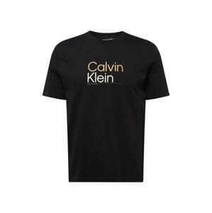 Calvin Klein Póló  homok / fekete / fehér