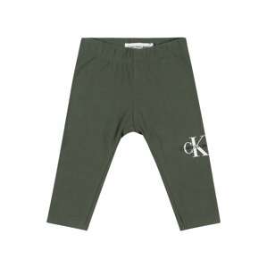 Calvin Klein Jeans Leggings  sötétzöld / fekete / fehér