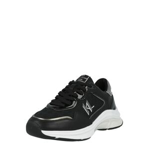 Karl Lagerfeld Rövid szárú sportcipők 'FINESSE'  szürke / fekete / fehér