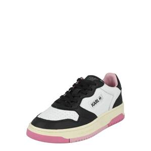 Karl Lagerfeld Rövid szárú sportcipők 'KREW'  gitt / világos-rózsaszín / fekete / fehér