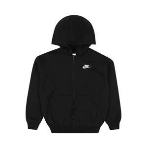 Nike Sportswear Sweatjacke  fekete / fehér