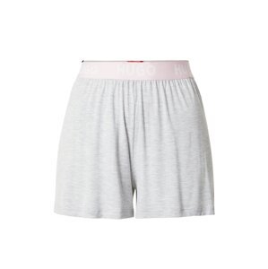HUGO Pizsama nadrágok 'UNITE'  szürke melír / pasztell-rózsaszín / fehér