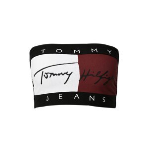 Tommy Jeans Top  bordó / fekete / fehér