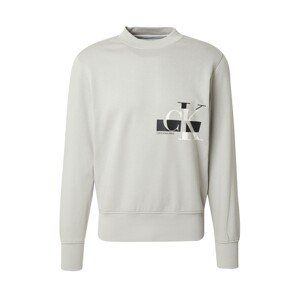 Calvin Klein Jeans Tréning póló  világosszürke / fekete / piszkosfehér