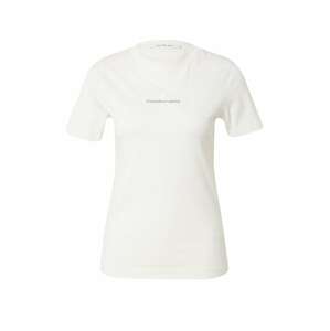 Calvin Klein Jeans Póló  sötétszürke / fehér / piszkosfehér