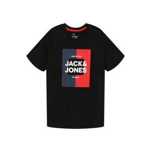 Jack & Jones Junior Póló 'OSCAR'  tengerészkék / piros / fekete / fehér