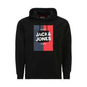 Jack & Jones Plus Tréning póló 'OSCAR'  éjkék / gránátalma / fekete / fehér