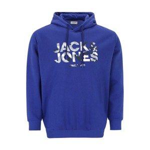 Jack & Jones Plus Tréning póló 'JAMES'  zafir / világosszürke / fekete / fehér