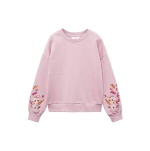 MANGO KIDS Tréning póló 'ROMANCE'  konyak / rózsaszín / fáradt rózsaszín / fehér