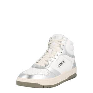 Karl Lagerfeld Magas szárú sportcipők  ezüst / fehér