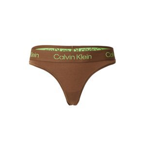 Calvin Klein Underwear String bugyik  szépia / citromzöld