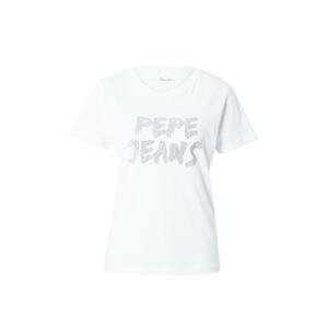 Pepe Jeans Póló 'BRIA'  ezüst / fehér