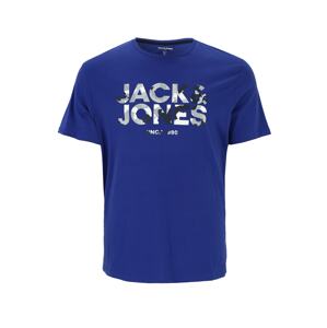Jack & Jones Plus Póló 'JAMES'  sötétkék / világosszürke / fekete / fehér